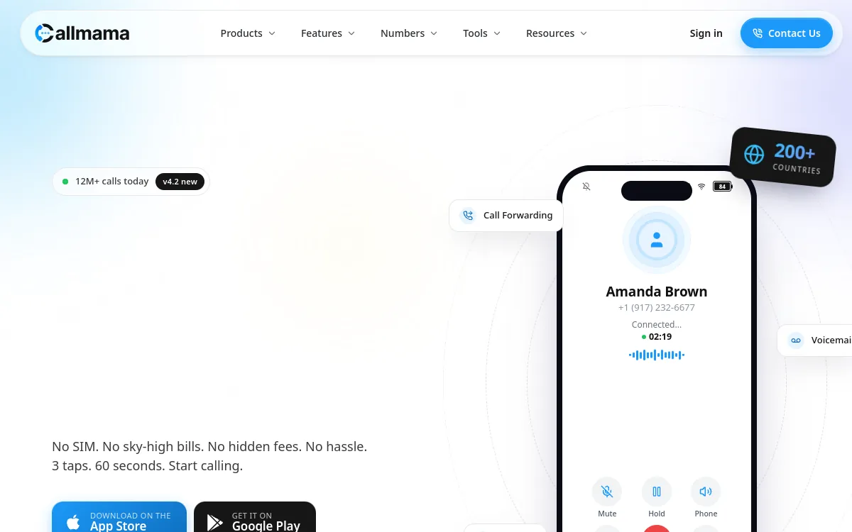 CallMama official website homepage
