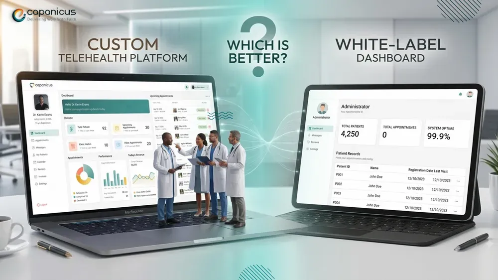 Custom telehealth platform vs white-label telehealth dashboard comparison