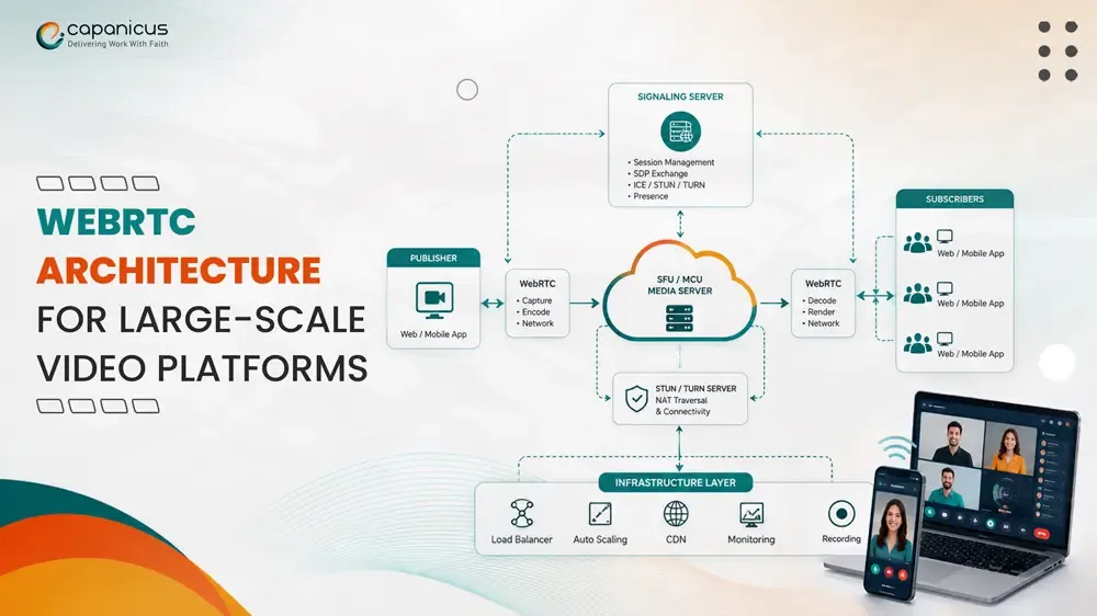 WebRTC architecture for large-scale video platforms