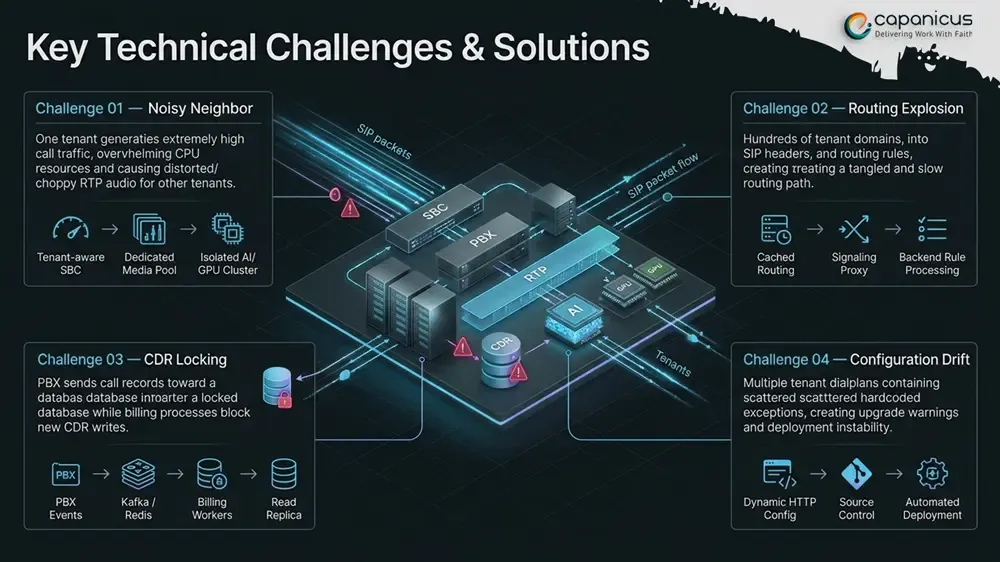 Key Technical Challenges in Multi-Tenant VoIP Platform